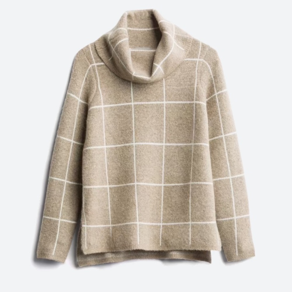 Norta Turtle Neck Plaid Pullover - image 1